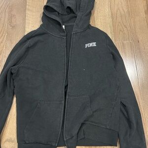 VS Pink Zip-Up Black Size S